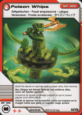 NINJAGO Masters of Spinjitzu Deck #2 Game Card 44 - Poison Whips - International Version