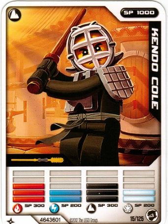 NINJAGO Masters of Spinjitzu Deck #2 Game Card 15 - Kendo Cole - North American Version