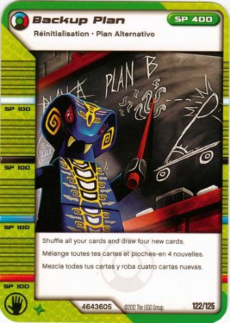 NINJAGO Masters of Spinjitzu Deck #2 Game Card 122 - Backup Plan - North American Version