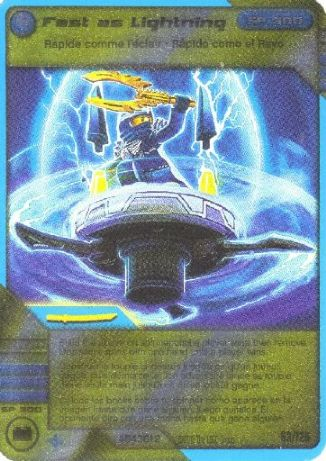 NINJAGO Masters of Spinjitzu Deck #2 Game Card 53 - Fast as Lightning - North American Version