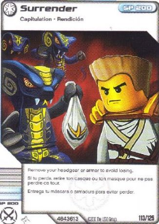NINJAGO Masters of Spinjitzu Deck #2 Game Card 113 - Surrender - North American Version