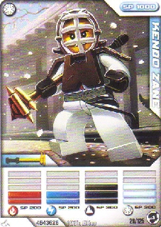 NINJAGO Masters of Spinjitzu Deck #2 Game Card 20 - Kendo Zane - North American Version
