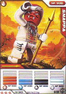 NINJAGO Masters of Spinjitzu Deck #2 Game Card 6 - Snappa - North American Version