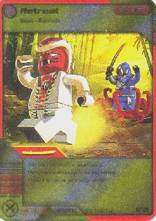 NINJAGO Masters of Spinjitzu Deck #2 Game Card 47 - Retreat - North American Version