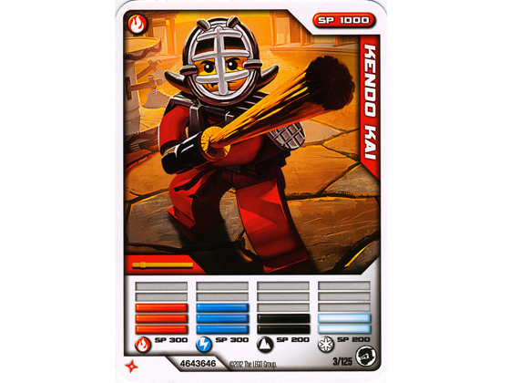 NINJAGO Masters of Spinjitzu Deck #2 Game Card 3 - Kendo Kai - North American Version