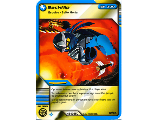NINJAGO Masters of Spinjitzu Deck #2 Game Card 67 - Backflip - North American Version