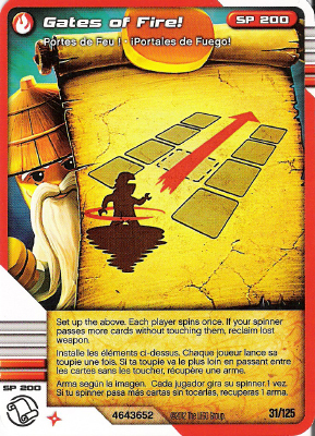 NINJAGO Masters of Spinjitzu Deck #2 Game Card 31 - Gates of Fire! - North American Version