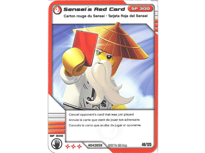NINJAGO Masters of Spinjitzu Deck #2 Game Card 46 - Sensei's Red Card - North American Version