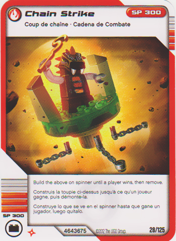 NINJAGO Masters of Spinjitzu Deck #2 Game Card 28 - Chain Strike - North American Version