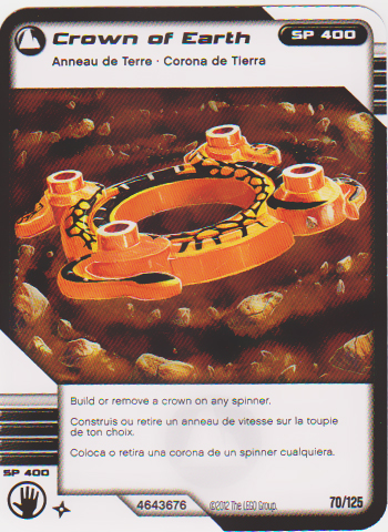 NINJAGO Masters of Spinjitzu Deck #2 Game Card 70 - Crown of Earth - North American Version