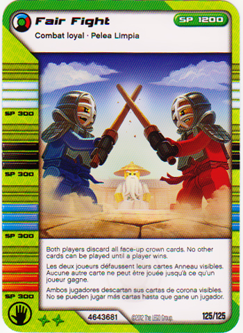 NINJAGO Masters of Spinjitzu Deck #2 Game Card 125 - Fair Fight - North American Version