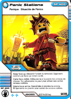 NINJAGO Masters of Spinjitzu Deck #2 Game Card 54 - Panic Stations - North American Version