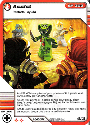 NINJAGO Masters of Spinjitzu Deck #2 Game Card 45 - Assist - North American Version