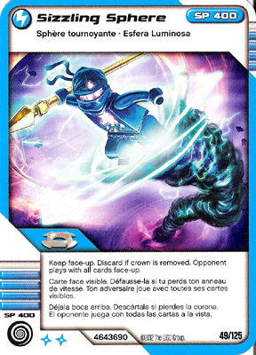 NINJAGO Masters of Spinjitzu Deck #2 Game Card 49 - Sizzling Sphere - North American Version