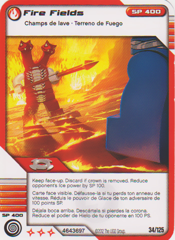 NINJAGO Masters of Spinjitzu Deck #2 Game Card 34 - Fire Fields - North American Version