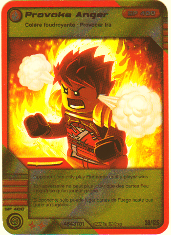 NINJAGO Masters of Spinjitzu Deck #2 Game Card 36 - Provoke Anger - North American Version