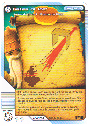 NINJAGO Masters of Spinjitzu Deck #2 Game Card 107 - Gates of Ice! - North American Version