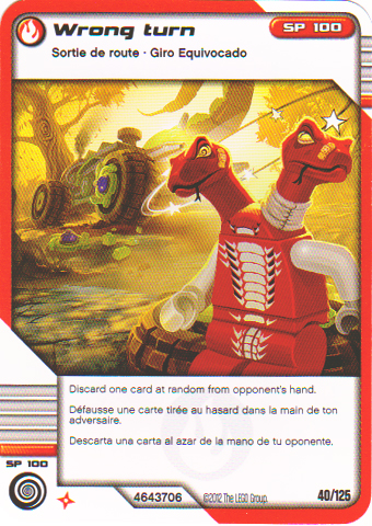 NINJAGO Masters of Spinjitzu Deck #2 Game Card 40 - Wrong turn - North American Version