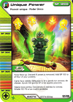 NINJAGO Masters of Spinjitzu Deck #2 Game Card 121 - Unique Power - North American Version