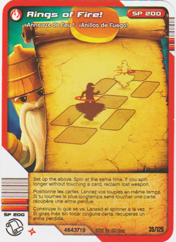 NINJAGO Masters of Spinjitzu Deck #2 Game Card 35 - Rings of Fire! - North American Version