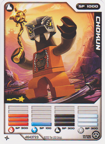 NINJAGO Masters of Spinjitzu Deck #2 Game Card 17 - Chokun - North American Version