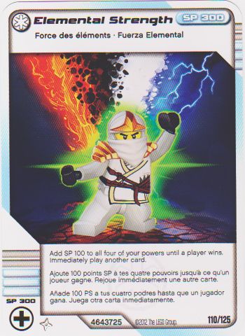 NINJAGO Masters of Spinjitzu Deck #2 Game Card 110 - Elemental Strength - North American Version