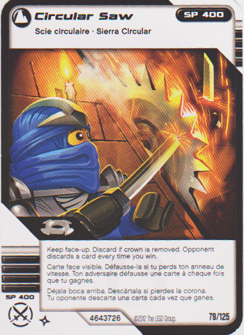 NINJAGO Masters of Spinjitzu Deck #2 Game Card 78 - Circular Saw - North American Version