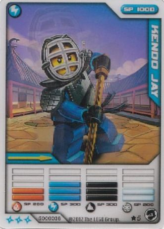 NINJAGO Masters of Spinjitzu Deck #2 Game Card *5 - Kendo Jay (3D Lenticular Card)