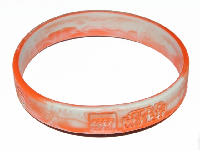 Wristband, Rubber, Marbled Orange and White, Star Wars