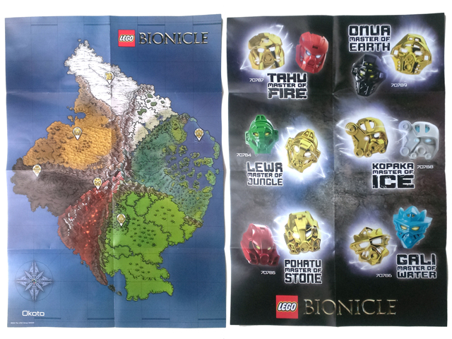 BIONICLE Poster, Map of Okoto / Bionicle Masks - Double-Sided