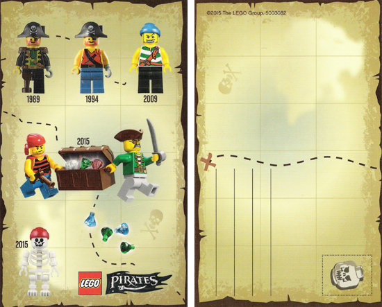 Postcard - Pirate with Various Stickers on Front