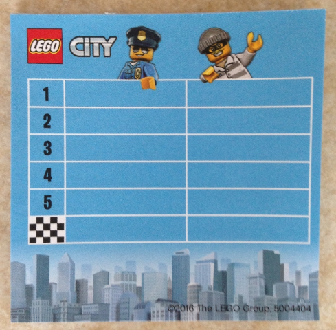 Police Chase Race Game Score Pad - Police vs. Burglar