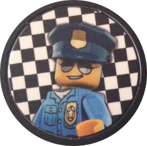 Cardboard Game Token with Police Officer Pattern (5004404)