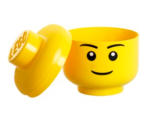 Minifigure Head Storage Container Large - Male Closed Smile (4032)
