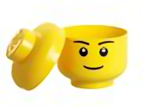 Minifigure Head Storage Container Small - Male Closed Smile (4031)