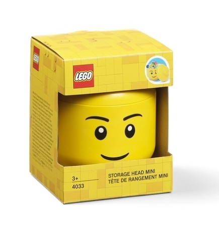 Minifigure Head Storage Container Mini - Male Closed Smile (4033)