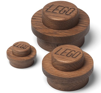 Wall Hanger Set, Wooden, Dark Oak