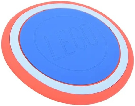 Frisbee, Silicone, Blue, White and Red with Debossed LEGO Logo (Flying Disc)
