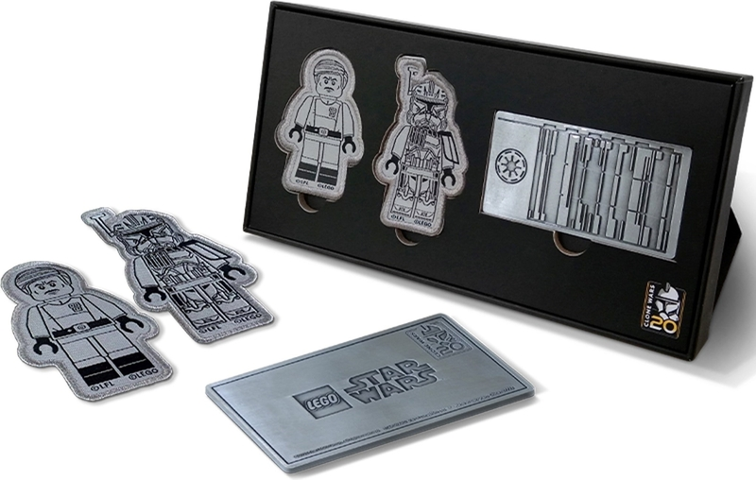 Credit, Star Wars Metal Republic Credit with 2 Minifigure Patches - Clone Wars Collectable