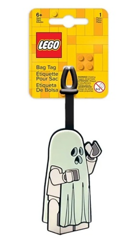 Bag / Luggage Tag, Silicone, Ghost - Glow in the Dark