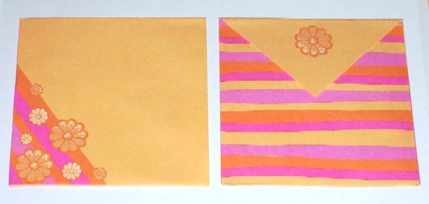 Letter Set Envelope, Square 11 x 11, Clikits Flowers and Stripes