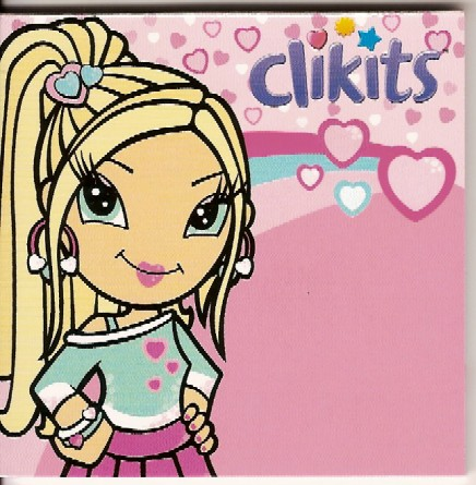 Memo Pad Clikits with Logo, Heart Character, and Hearts Pattern