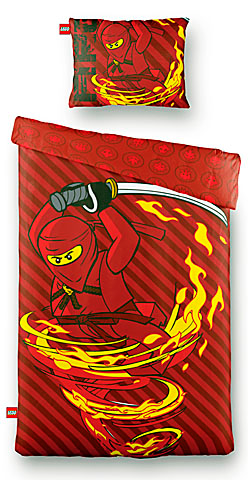 Bedding, Duvet Cover and Pillowcase (140 x 200 cm) - NINJAGO Fire