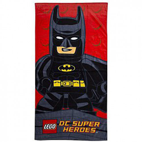 Towel, LEGO DC Super Heroes Logo and Batman Minifigure, 75 x 140 cm