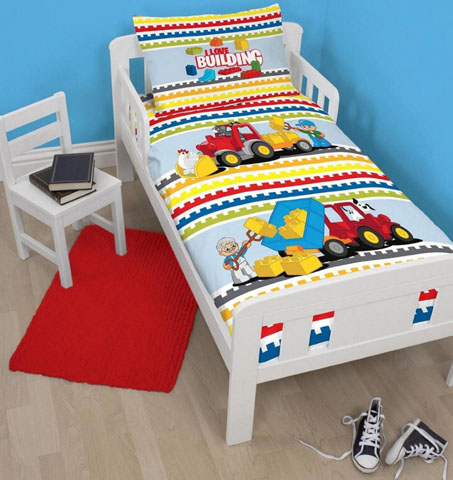 Bedding, Duvet Cover and Pillowcase (120 x 150 cm) - Duplo I Love Building
