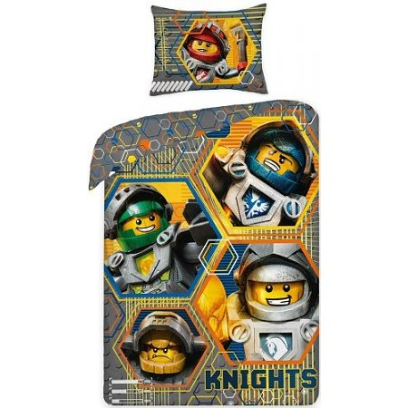 Bedding, Duvet Cover and Pillowcase (140 x 200 cm) - Nexo Knights, Hero Knights