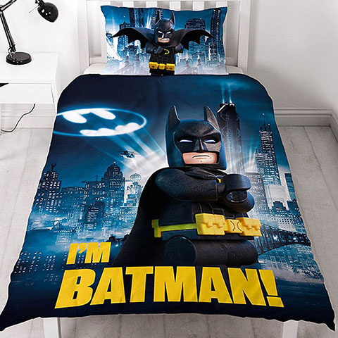 Bedding, Duvet Cover and Pillowcase (135 x 200 cm) - The LEGO Batman Movie 'I'M BATMAN!'