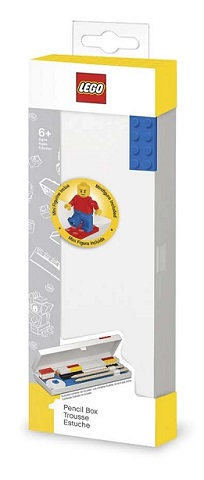 Pencil Case, with Blue 2 x 4 Plate and Minifigure