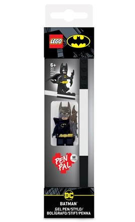Pen, Gel Pen - Black with Batman Minifigure