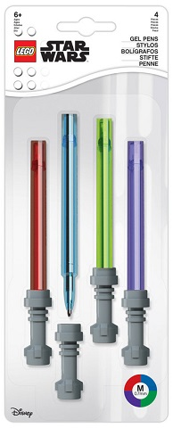 Pen Set, Star Wars, 4 Gel Pens (Lightsabers)